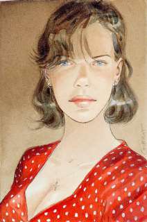Gibrat, Jean-Pierre (1954) | Dessin original couleur, portrait de Cécile, format 25,4 x… | Stanley’s Auction