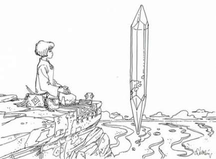 François Walthéry | Natacha, dessin original à l’encre de chine en hommage à… | Septimus