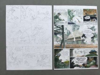 Bernard Prince - Planche originale crayonnés (p.42) - Bernard Prince T18 Menace Sur le Fleuve - (2010) | Catawiki
