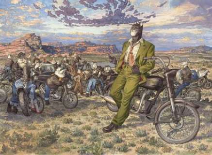 Juanjo GUARNIDO (né en... - Lot 41 - Amarillo‘s Road Aquarelle et gouache sur papier. Signé...