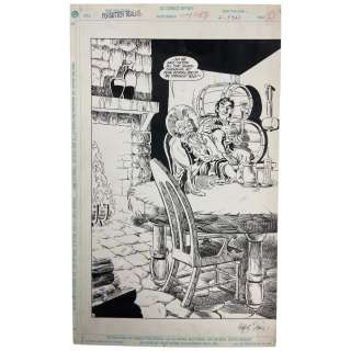 DC Forgotten Realms Original Storyboard Production Comic Art Signed by Dave Simons | Los Angeles Estate Auction