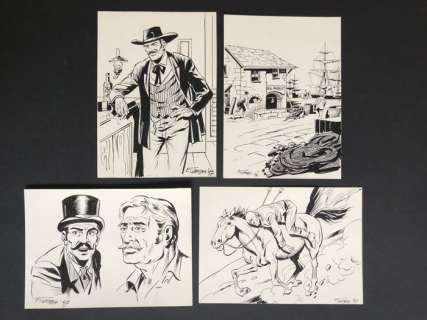 Tex - F. Gamba - 4x original illustr. - EO | Catawiki