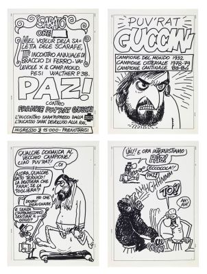 Andrea Pazienza | Lot 419 - Incontro annuale di braccio di ferro Paz vs. Guccini | Finarte