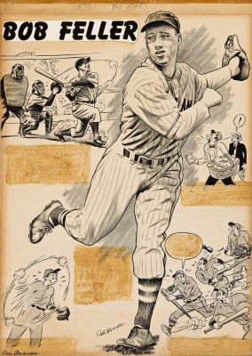 Lot 188 - Phil Berube, (1913-1989), Bob Feller. Circa 1946.