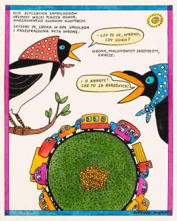 Bohdan Butenko (1931 - 2019) | Bohdan Butenko | Wrony - ilustracja okładkowa do magazynu "Świerszczyk", 1984 | Desa Unicum