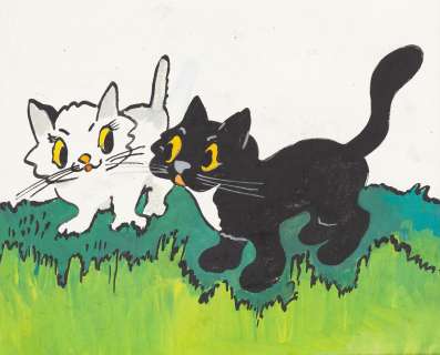 Julitta Karwowska-Wnuczak (1935) | Julitta Karwowska-Wnuczak | "Przygody kota Filemona", projekt ilustracji, 1977 | Desa Unicum