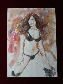 Stefano Babini - Girl - original illustr. - Page volante | Catawiki