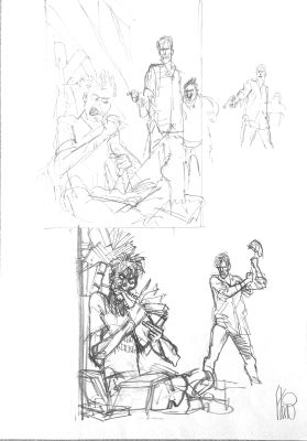 Angelo Stano | Original pencil sketch on paper for Dylan Dog. Cm.21x29,5. Signed. Mint. Code 2100. | Segni e Disegni