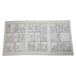 Addanac City Vintage Origional Animation Comic Art Story Board Lot Of 3 | misc / divers