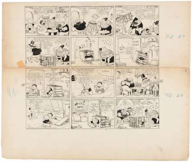 "THE KATZENJAMMER KIDS" 1930 SUNDAY PAGE ORIGINAL ART BY HAROLD KNERR. | Hake’s