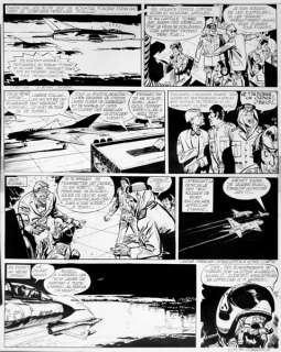 Jijé | Tanguy et Laverdure, planche n°41 Ã  l’encre de C… | Banque Dessinée