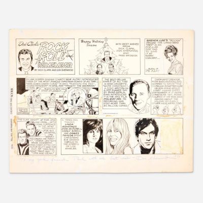 Lot 327 - Don Sherwood, Dick Clark’s Rock and Roll Remember Sunday Strip Original Art (Chicago Sun Times, 1994) | Landry Pop Auctions