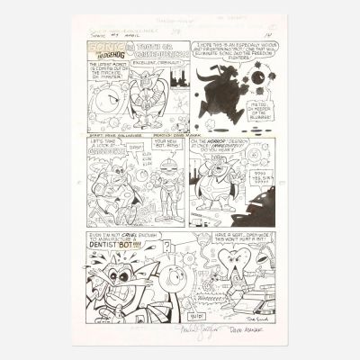 Lot 289 - Dave Manak and Henry Scarpelli, Sonic the Hedgehog #9 Story Page 14 Original Art (Archie Comics, 1994) | Landry Pop Auctions