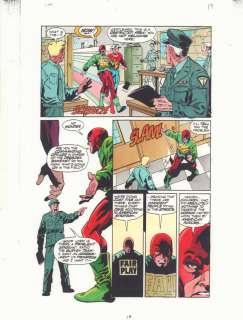 Aaron Lopresti, John Kalisz - National Comics #1 P.19 Color Guide Art - Flash Jay Garrick And Mister Terrific At Police Station - 1999