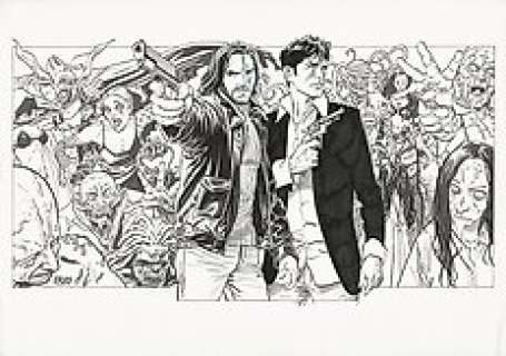 Dylan Dog, Dampyr - Bruno Brindisi - illustrazione originale crossover - Prima edizione - (2006) 