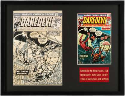 "DAREDEVIL" #111 COMIC BOOK COVER ORIGINAL ART BY RON WILSON. | Hake’s