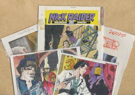 Nick Raider - G. Casertano - 5x prove colore - Page volante | Catawiki