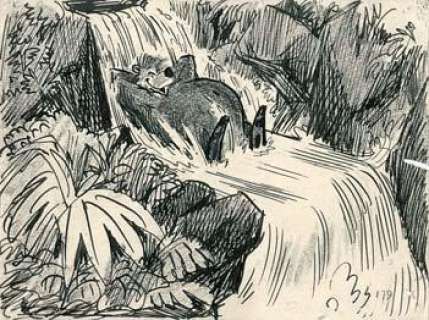 LE LIVRE DE LA JUNGLE Studio Walt Disney, 1967. Dessin de storyboard& | Rossini