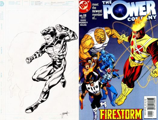 Tom Grummett, Prentice Rollins | Grummett, Tom - Power Company #11 - Superboy Potential Cover Vote Winner! - $600 | ComicArtFans Classifieds