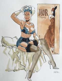 Meynet, Félix - Dessin original en couleurs - Â«Â Dior ÉléganceÂ Â» | Catawiki