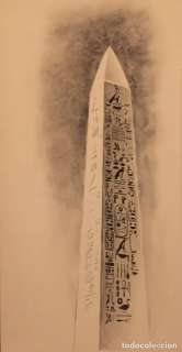Los Obelíscos de Egipto, Monnerat (Suiza 1917- Esp 2005), dibujo original | todocoleccion (Buy It Now)
