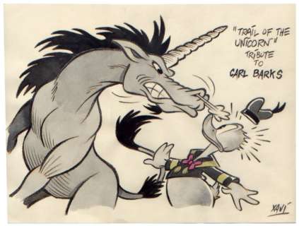 Xavi - Original drawing - Tribute to Carl Barks - "Trail Of The Unicorn" - (2018) | Catawiki