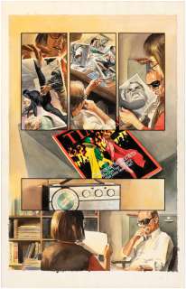 ALEX ROSS "MARVELS" COMIC BOOK PAGE ORIGINAL ART FEATURING BLACK PANTHER, SPIDER-MAN & OTHERS. | Hake’s