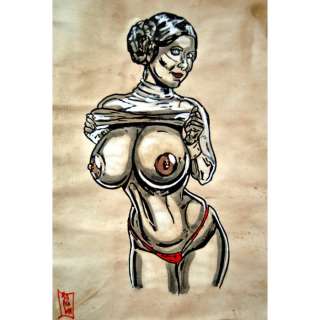 Joel Ranama - original artwork Star Wars "Leia" - Page volante - EO - (2018) | Catawiki