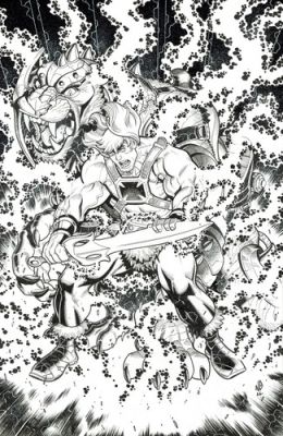 He-Man & Battle Cat Original Art