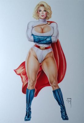 Jean Medeiros | Power Girl Pin Up | Raremarq (Buy It Now)