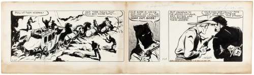 "RED RYDER" 1940 DAILY STRIP ORIGINAL ART BY FRED HARMAN. | Hake’s