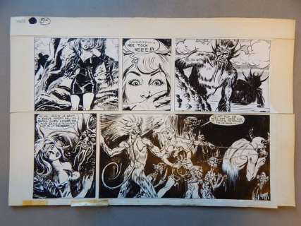 Brugman, Gideon (Milton Davis)  - Originele halve pagina (p. 8a) - Teraze de Zwarte Lynx  - Taille: 50 x 32,5 cm. - (1971) | Catawiki