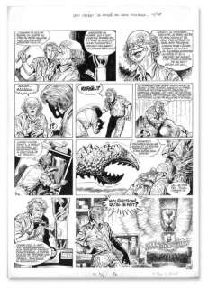 Paape, Eddy - LUC ORIENT. Encre de Chine pour la planche 45 de La vallée