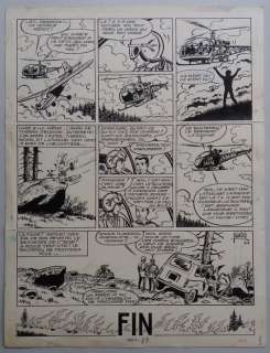 Piroton, Arthur - Originele slotpagina (p.44)  - Michel en Dick / Michel et Thierry - Duel der idolen  - (1965) | Catawiki