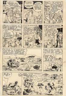 Jijé | Blondin et Cirage, planche n°16 Ã  l’encre de Chi… | Banque Dessinée