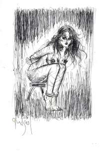 Fuster, Miquel - Original Drawing - Pretty Girl - Dessiné Ã  la main | Catawiki