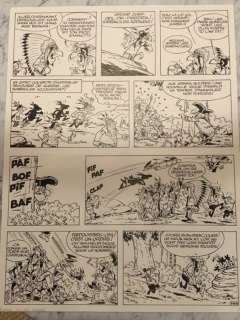 Le Vieux Nick et Barbe-Noire 12 - Planche Originale (p.40) Barbe-Noire et les indiens - (1968) | Catawiki