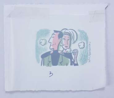 Monsieur Jean  - Illustration originale en aquarelle - Monsieur Jean et Cathy | Catawiki