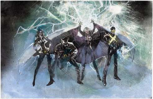 "X-MEN" MOVIE CONCEPT ORIGINAL ART BY BILL SIENKIEWICZ. | Hake’s