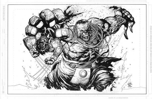 Dexter Vines | Ultimate Wolverine vs Hulk Blue Line Cover. | Dexter Vines