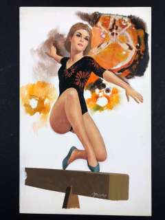 Carlo Jacono - illustrazione originale "Ginnastica artistica" - EO | Catawiki