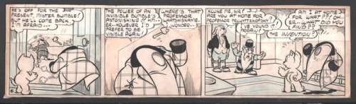 Marten Toonder & Studio Toonder - Originele strook - Bommel en Tom Poes -  De Atoomtrillingen  - Encre de Chine et crayon bleu - (1945) | Catawiki