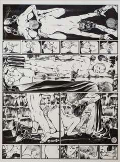 Crepax | Histoire d’O Encre de Chine pour la planche de la page 51 de la | Millon