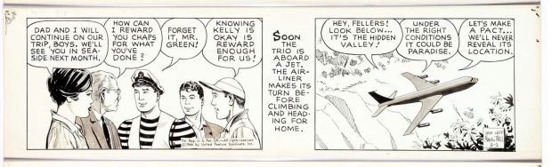 Sam Leff Davy Jones Orig Ink Daily Newspaper Comic Strip Art Signed 1966 CD11 | Charles Scott Gallery