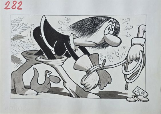 Illustrazione originale Jacovitti Il Salgarone n. 282 | Venere Comic Art