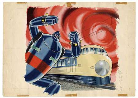 Mistuteru Yokoyama Handwritten color genga "Tetsujin 28" | Mandarake (Big Web)