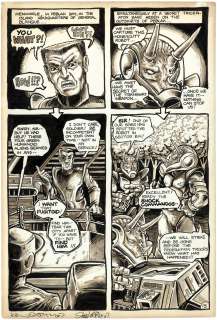 TEENAGE MUTANT NINJA TURTLES #5 COMIC BOOK PAGE ORIGINAL ART BY KEVIN EASTMAN & PETER LAIRD. | Hake’s