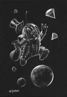 Bas Heymans - Uncle Scrooge - Astronaut - Art préliminaire original | Catawiki