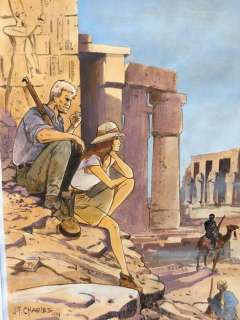 Fox - Aquarelle originale - Page volante - EO | Catawiki