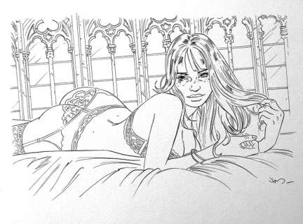 Jim (Terrasson, Thierry) - Dessin original - Marie - Une nuit Ã  Rome - (2017) | Catawiki